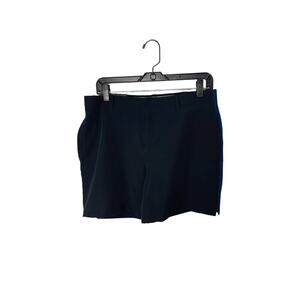Under Armour heatgear 6" shorts black blue side stripe pockets women's size med